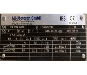 Motor điện 3P FCM 160M-4/PHE